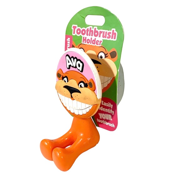 Happy Smiles Personalized Kids Toothbrush Holder Ava Lion - Picture 3 of 4